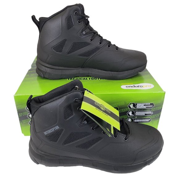 Interceptor Shoes Mens Interceptor Wyatt Black Tactical Boot 6 Soft